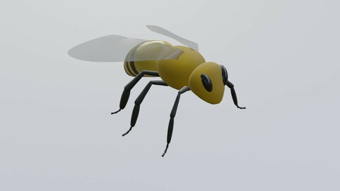 Bee - Abelha Low-poly 3D model