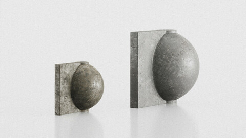 Vases Offset Big and Mini Dark Grey by 101 Copenhagen 3d model