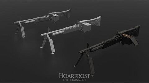 "Hoarfrost Entertainment" Modern Stylized - Rigged -M60 LMG