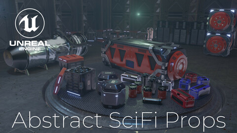 Abstract SciFi Props  - Unreal Engine Asset