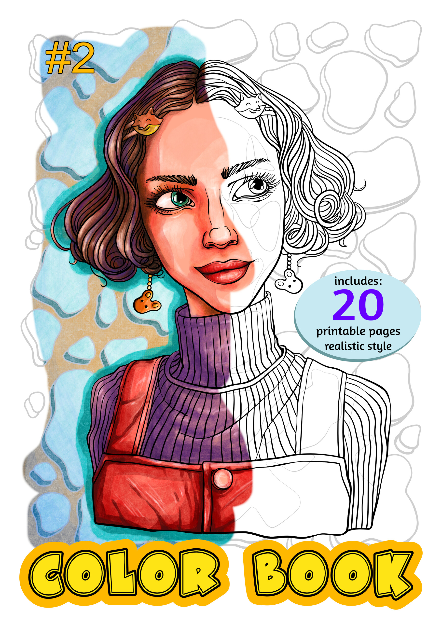 ArtStation - Color Book - portrait - realistic & cartoon style