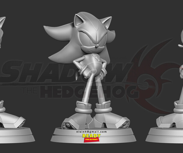 Shadow - Sonic The Hedgehog 2 Fanart 3D Print Model by Sinh Nguyen