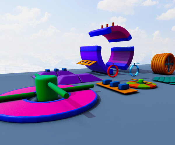 ArtStation - Fun Obstacle Course Expansion For Unity Engine | Game Assets