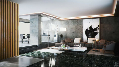 Living Room Fstorm Render Scene