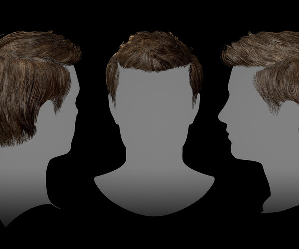 ArtStation - Low Poly Hair Asset 