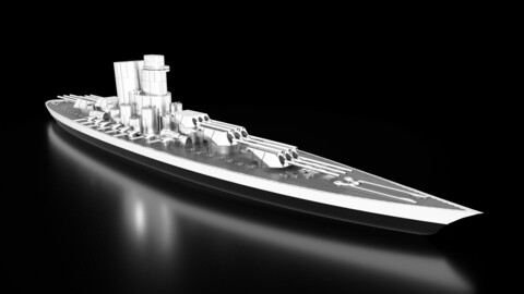 SSS Immortalem Battleship 3D Model