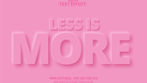 Less is more text, neumorphism and minimalistic style editable text effect