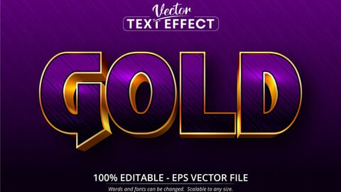 Gold text, shiny gold style editable text effect