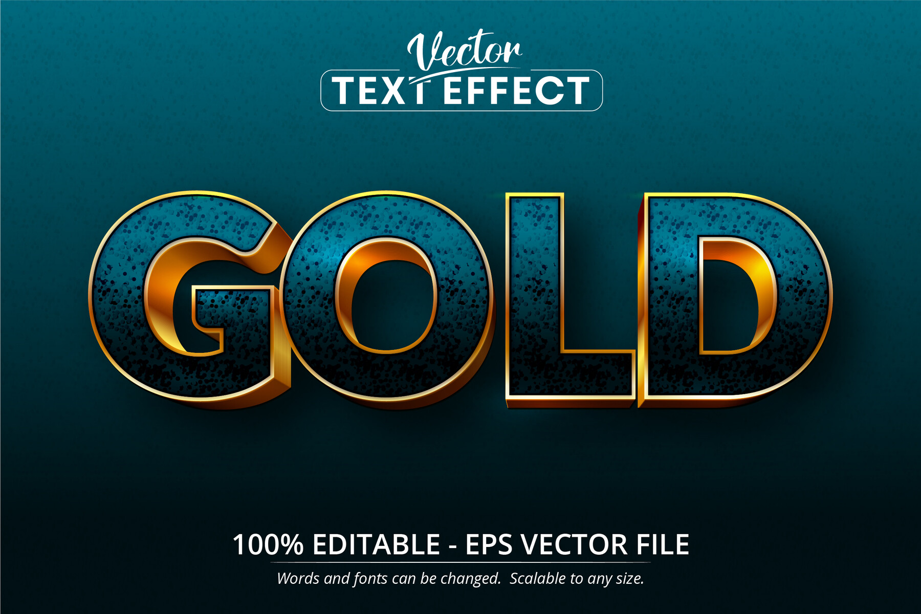 gold text illustrator download