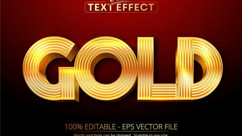 Gold text, shiny gold style editable text effect