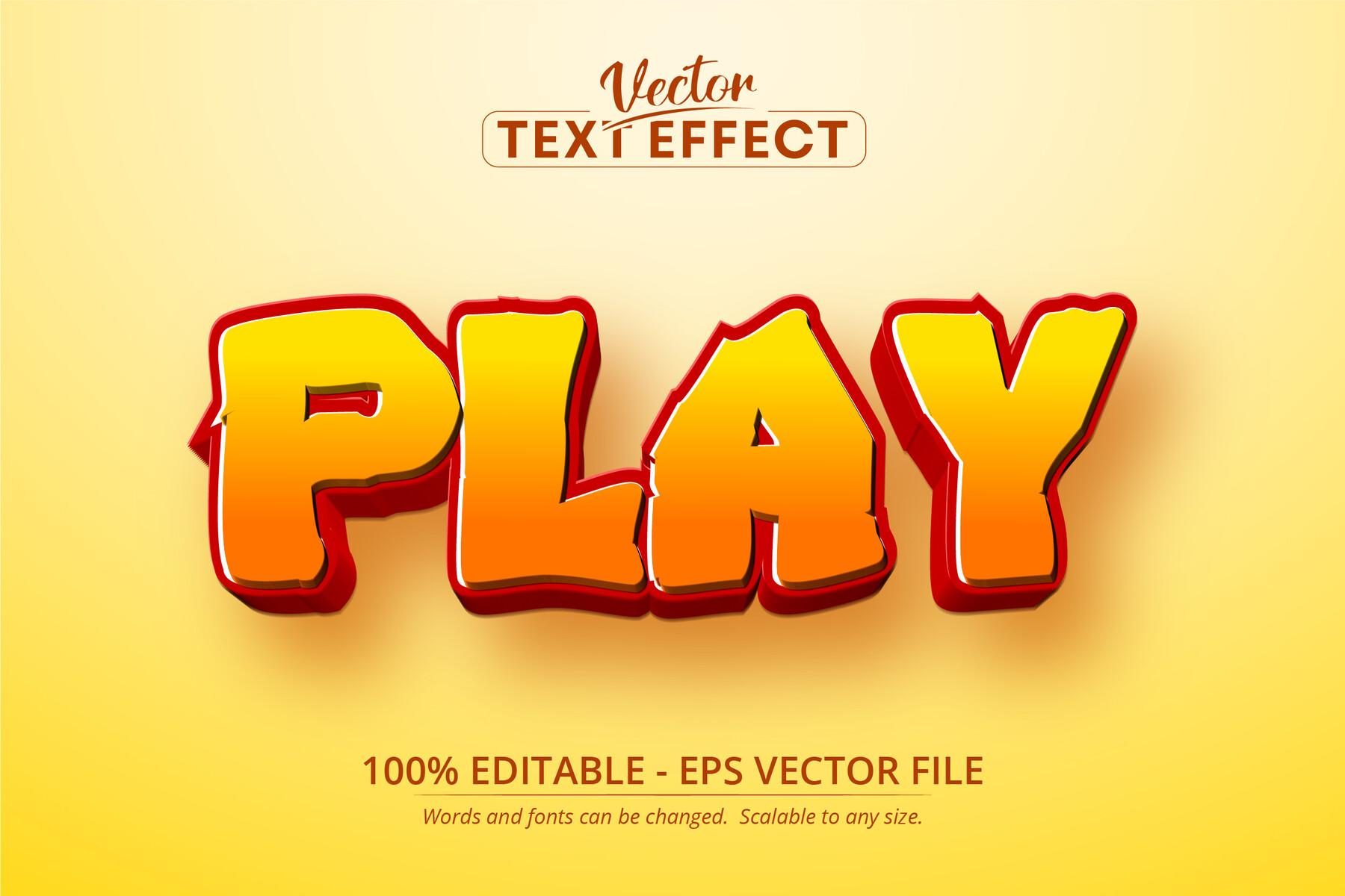 ArtStation - Play text, cartoon style editable text effect | Artworks