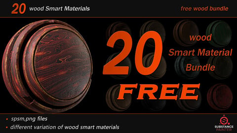 20 High Quality wood Smart Material Bundle (Free Bundle)
