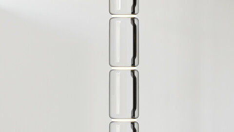 FLOS Noctambule Floor Lamp with 4 Cylinders and Base by Konstantin Grcic