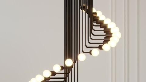 AVA - Modern Nordic Spiral Chandelier