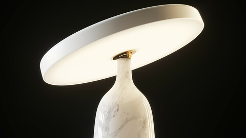 Normann Copenhagen - Eddy Table Lamp EU Black White and Grey Marble