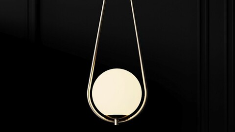 Lampa wisząca Loop miedziana