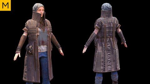 Womens clothing with coat. Avatar genesis 8 Female. Marvelous Designer, Clo3d project + OBJ/FBX files.(14)