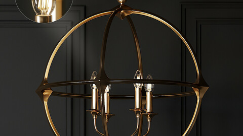 Casa Florentina Lando Orb 4-Light Chandelier
