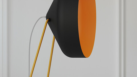 Cyrcus F Lavagna and Cemento Floor Lamps