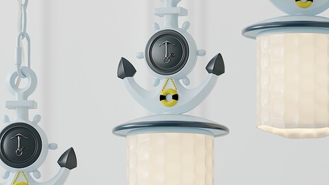 Adjustable Cylinder Flared Anchor Kids Pendant Light