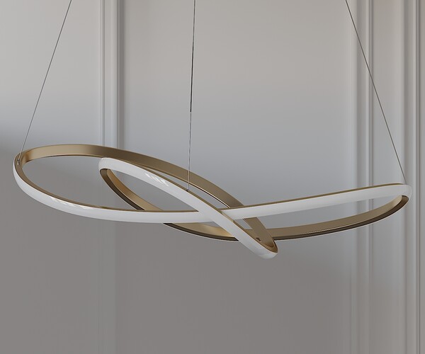 Artstation Ribbon Led Ceiling Pendant By Heal S Game Assets - Heals Pendant Ceiling Light