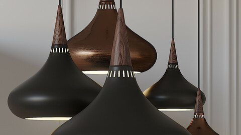 FRITZ HANSEN ORIENT BLACK PENDANT LIGHT