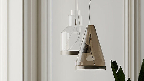 Vetreria Vistosi MEDEA SP2 Glass Pendant Light