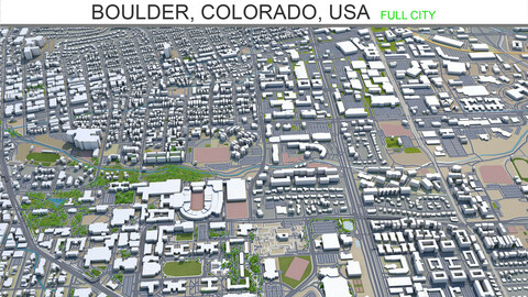 Boulder city  Colorado USA 3d model 30km