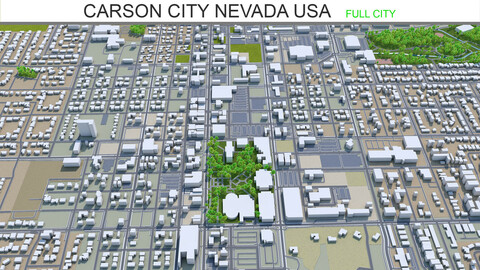 Carson City Nevada USA 3d model 40km