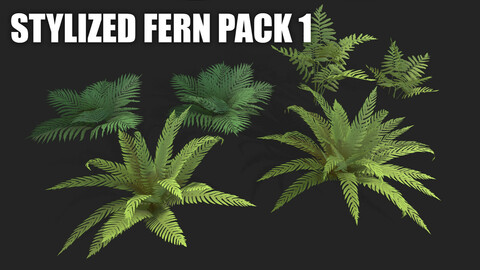 Stylized Fern Plant Pack 1