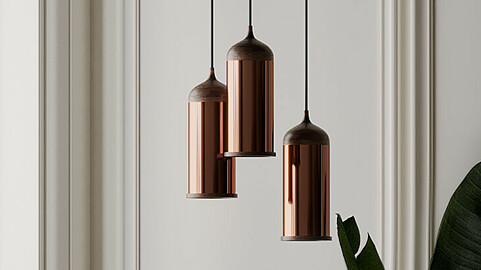 Copper Pendant Lamp by Steven Banken