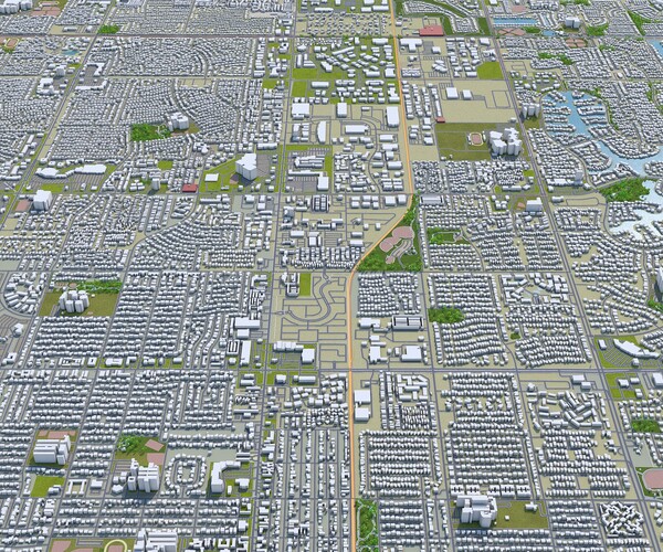 ArtStation - Mesa city Arizona USA 3d model 50km | Game Assets