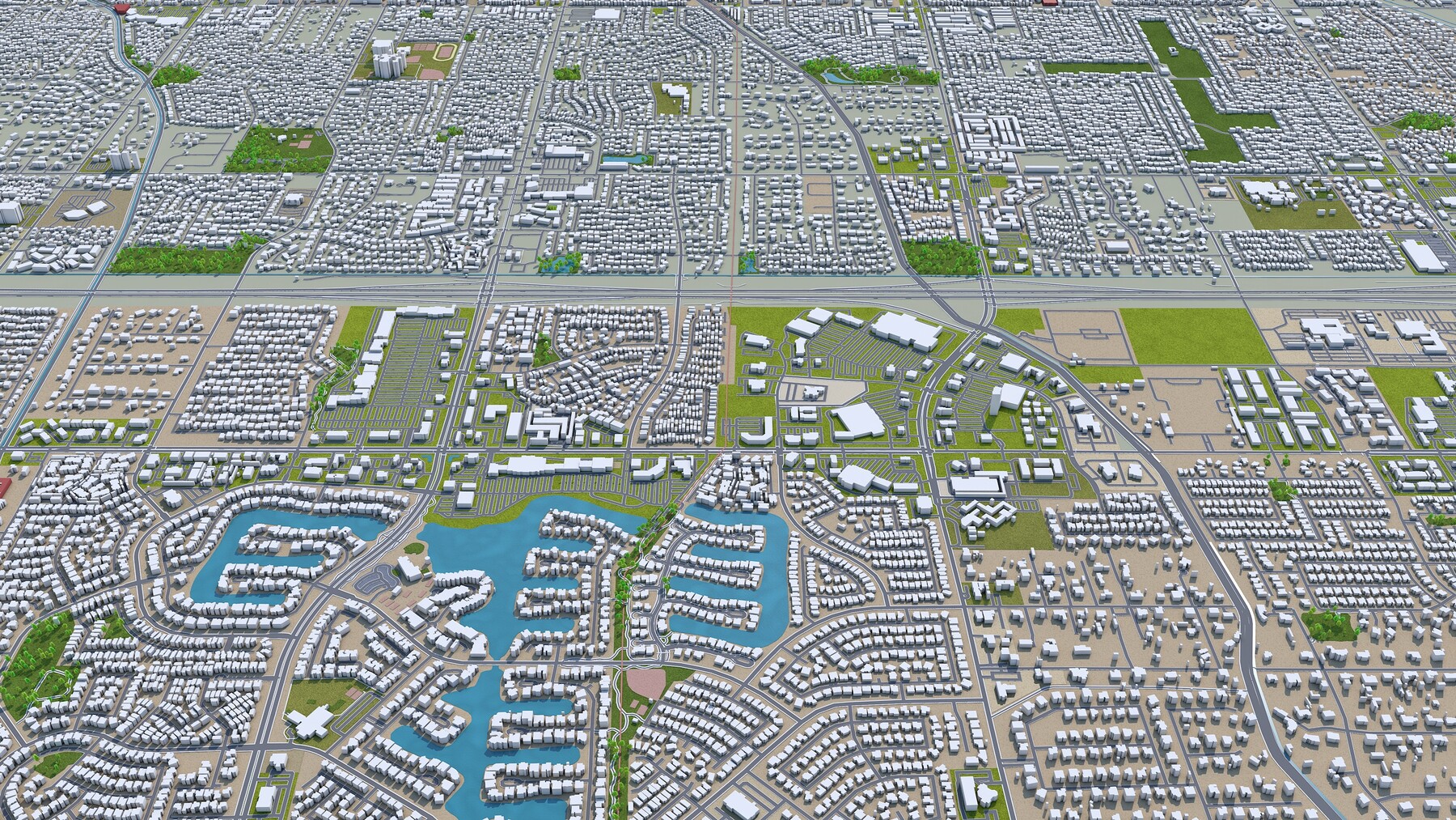 ArtStation - Mesa city Arizona USA 3d model 50km | Resources