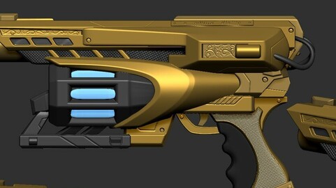 Space Gun Highpoly