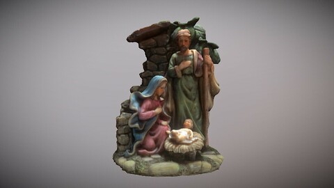Nativity Scene Ornament Photogrammetry