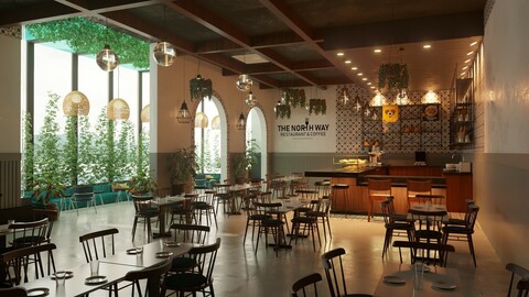 Modern Restaurant Vegetal Style