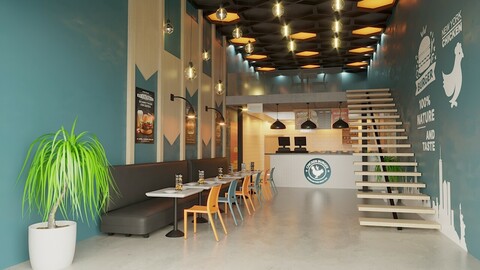 Fast Food, Burger Interior Design