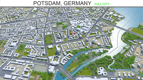 Potsdam city Germany 3d model 40km