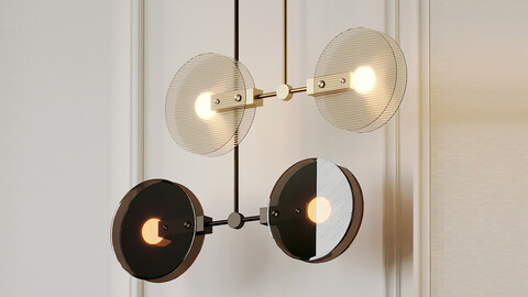 Nebulae 12- Double Chandelier by Ross Gardam