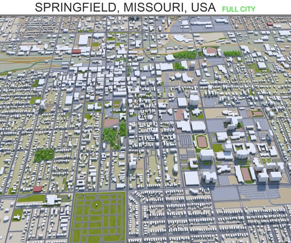 ArtStation - Springfield city Missouri USA 3d model 30km | Game Assets