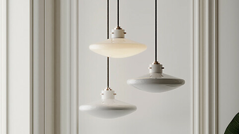 NEMO WHITE GLASS PENDANT By Mitzi