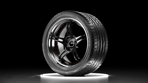 Wheel set Bridgestone Potenza S001 tire with SSR PROFESSOR SPX rim