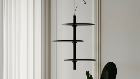 Victoria Pendant by Kundalini Black and White