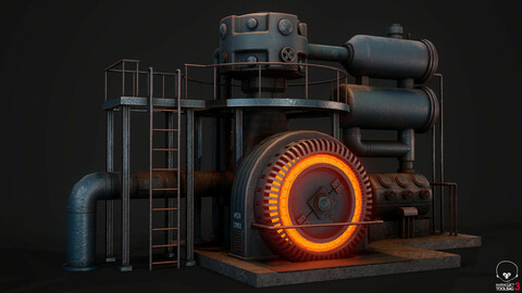 Old Generator - With interaction in valves and Turbine