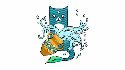 Aquarius Cat - Zodiac Sign