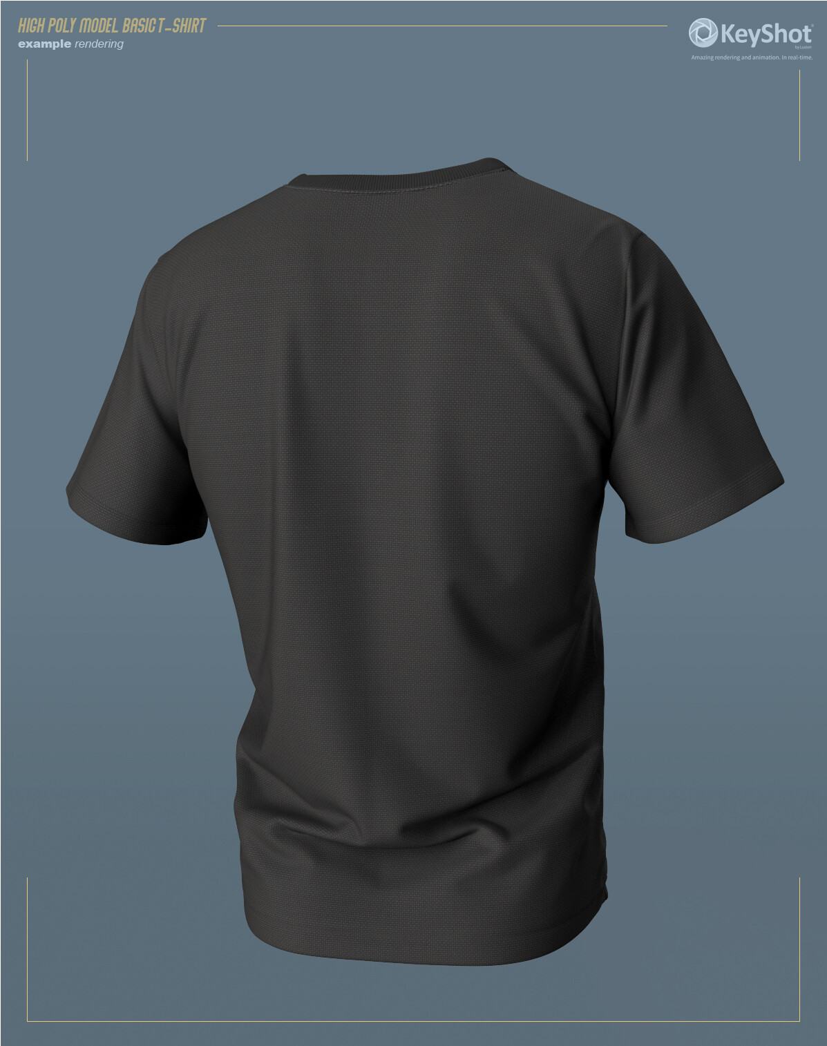black t shirt render