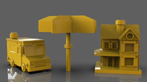 Restaurant Figurines Pack 3D print model