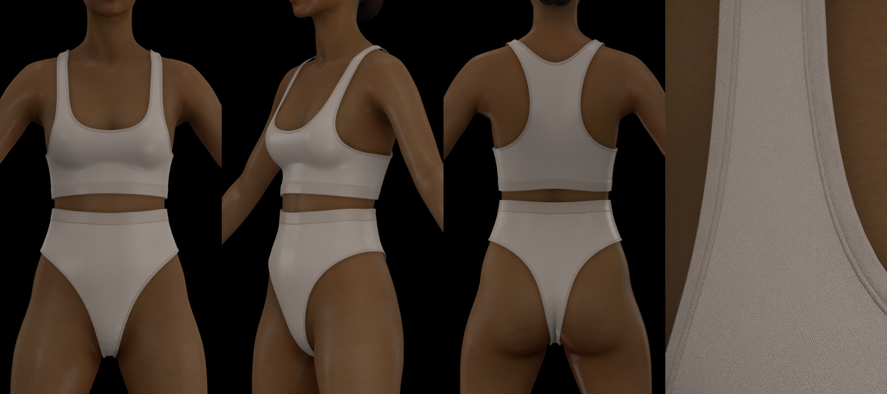 ArtStation - Women's underwear pack (like skims). MD / CLO 3D