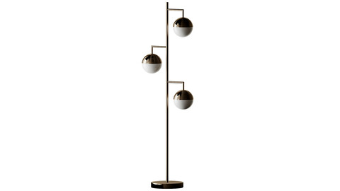 ORBS CHAMPAGNE FLOOR LAMP CB2 Exclusive
