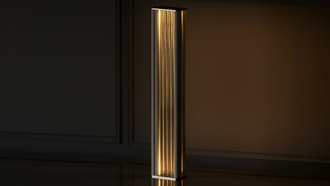VeniceM Numa Floor Light in Brass and Glass by Massimo Tonetto